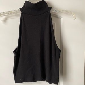 📦 MOVING SALE 🤑 ASOS | Black Ribbed Turtleneck Crop Top